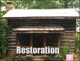 Historic Log Cabin Restoration  Graham, North Carolina